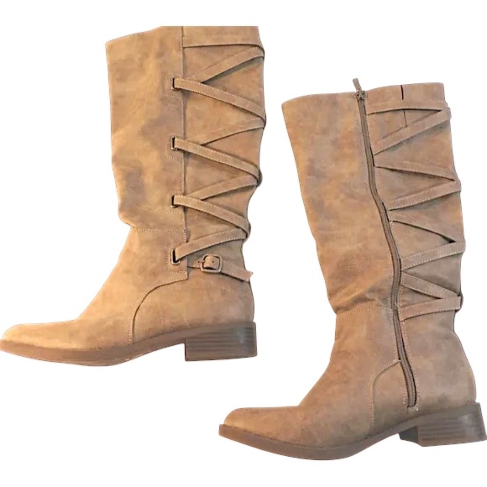 Journee‎ Collection Carly Riding Boots – Taupe Women's